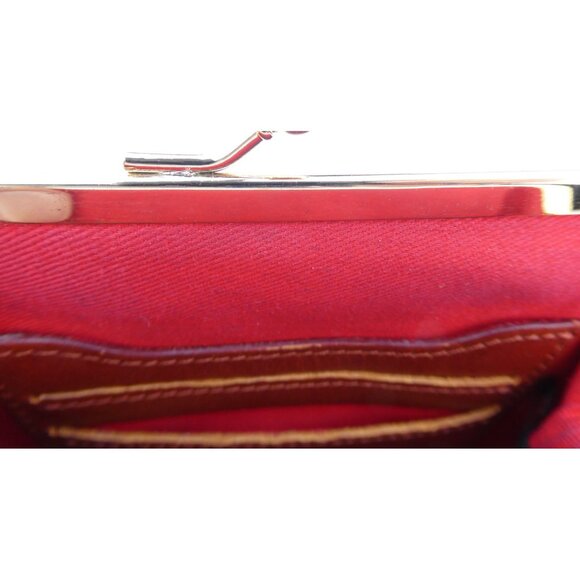 Dooney & Bourke Black Leather Large Kiss Lock Coin Purse - Picture 9 of 13